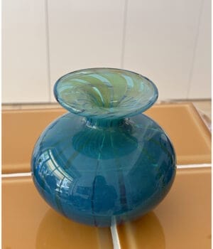 Blue murano glass vase