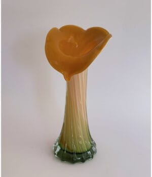 Orange and green Murano Glass vase