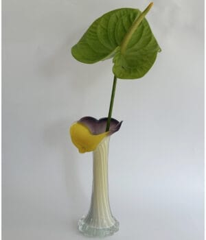 Yellow and Purple Murano Glass vase