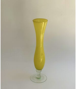 Yellow glass vase