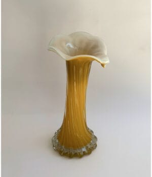 Orange Murano Glass flower vase