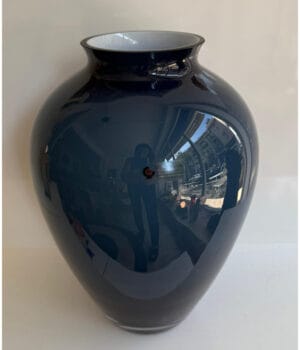 blue classic glass vase