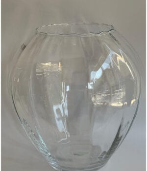clear Sculpted big Glass Vase
