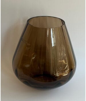 Amber Brown classic glass vase