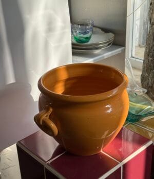 Orange Ceramic Italian Vase